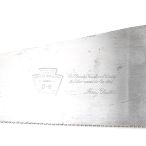 SOLD - Disston Philadelphia D8 Panel Saw – 20" -12tpi