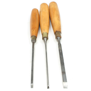 3x Old Sorby Woodwork Chisels (Boxwood)