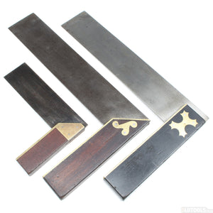 3x Old Try Squares - ENGLAND, WALES, SCOTLAND ONLY - OldTools.co.uk