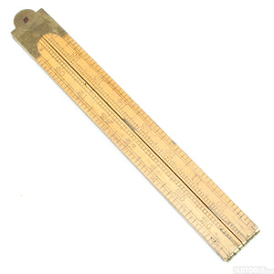 Old Alfred Harper Wooden Rule - 36" (Boxwood) - OldTools.co.uk