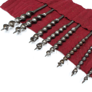 Old Twist Auger Drill Bits Set