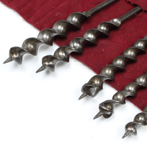 Old Twist Auger Drill Bits Set