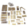 Old Tin Containing Many Old Brass Hinges