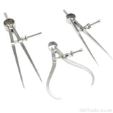 SOLD - 3x Old Starrett Spring Dividers 5’’ - 7’’ (USA) measuring tools