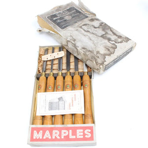 SOLD - Old Wm Marples Woodturning Tools Set - UK ONLY chisels