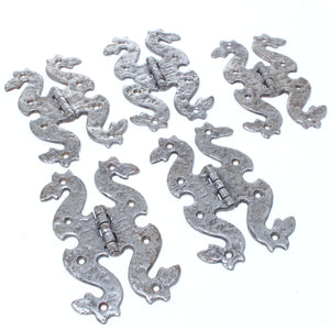 4x Large Snake Hinges (+ 1 Spare) - OldTools.co.uk