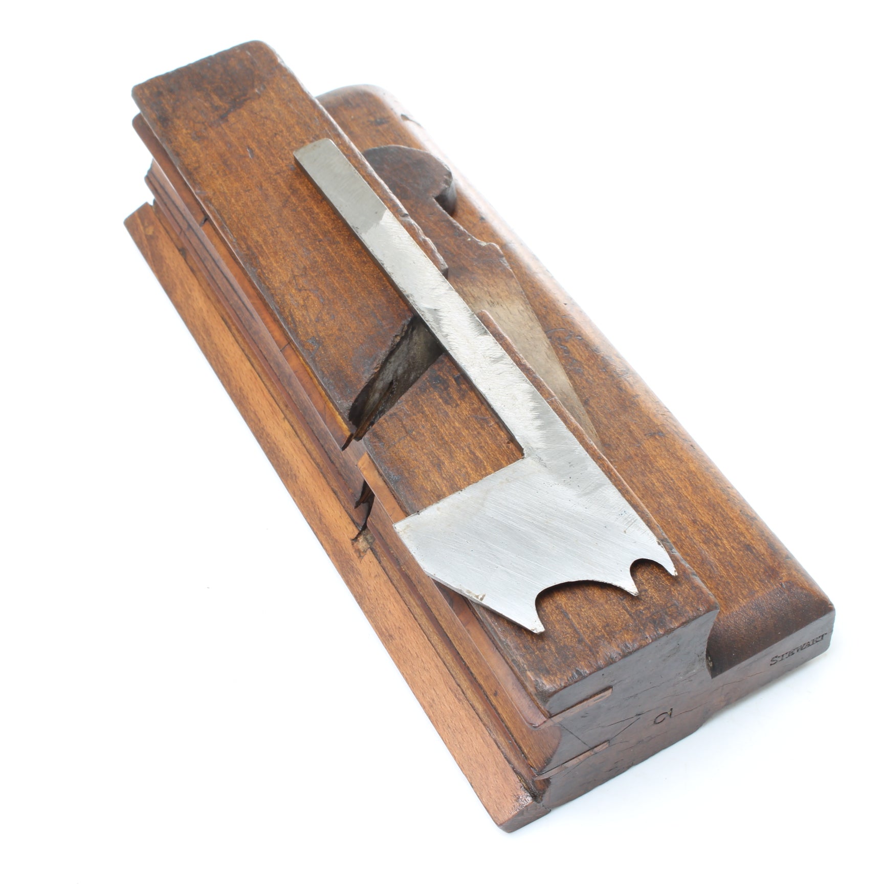 Old Stewart Wooden Moulding Plane (Beech) OldTools.co.uk