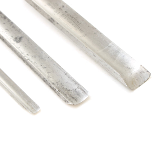 3x Old Marples Firmer Gouges (Boxwood) – OldTools.co.uk