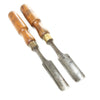 2x Old Gilpin Firmer Gouges (Ash)