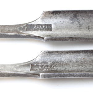 SOLD - 2x Old Gilpin Firmer Gouges (Ash)