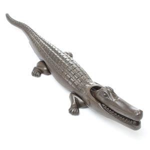 SOLD - Old Large Cast Iron Crocodile Nutcracker