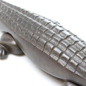 SOLD - Old Large Cast Iron Crocodile Nutcracker