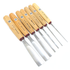 SOLD - 7x Pfeil Wood Carving Gouges - Series 3 (Ash)