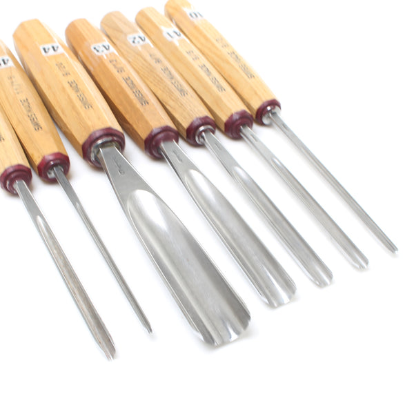 SOLD - 7x Pfeil Wood Carving Gouges - Series 9 & 11 (Ash) – OldTools.co.uk