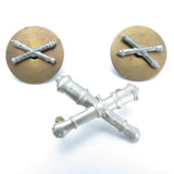 3x Military Badges - Crossed Canons