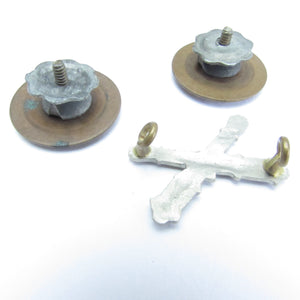 3x Military Badges - Crossed Canons