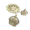 3x Crown Military Badges