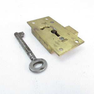 Brass Lock - 2 Lever - 64mm x 34mm