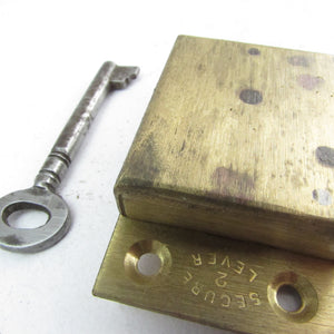 Brass Lock - 2 Lever - 64mm x 34mm