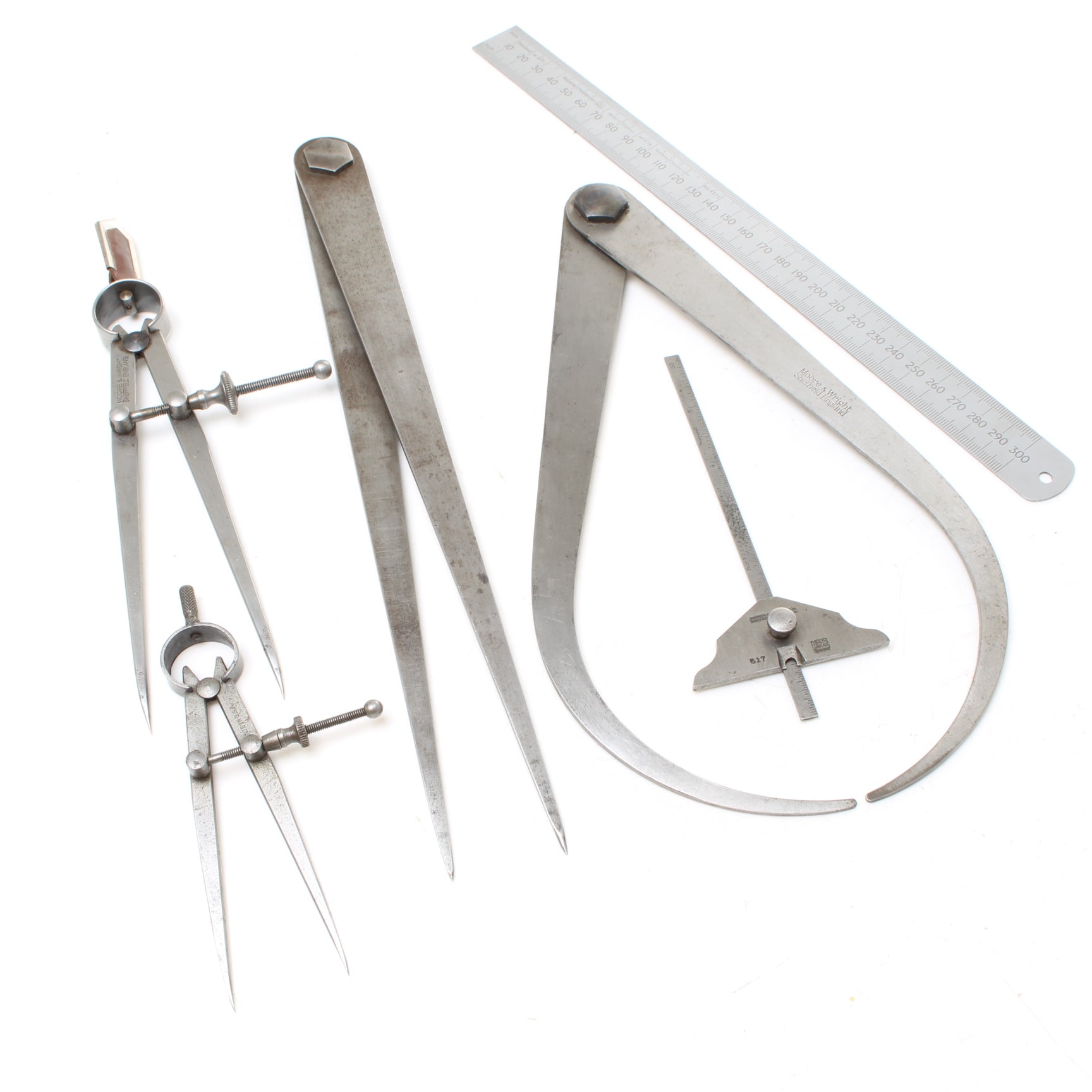 Calliper Old 6x Old Calipers, Dividers, Rules – OldTools.co.uk