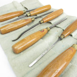 SOLD - 12x Wm Marples Carving Tools Set (Beech)
