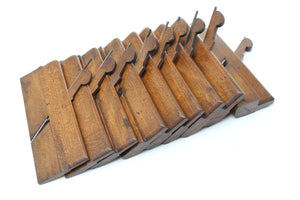 9x Moseley & Co Hollow and Round Planes - Odds (Beech)