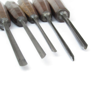 SOLD - 5x Herring Carving Tool Set (Mahogany)