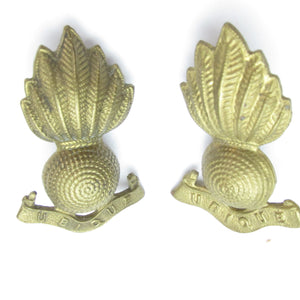 2x Ubique Royal Artillery Officers Collar Badges