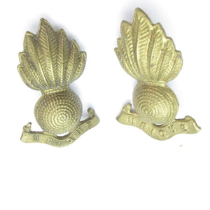 SOLD - 2x Ubique Royal Artillery Officers Collar Badges