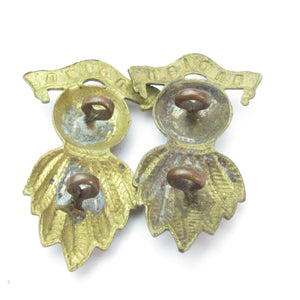 SOLD - 2x Ubique Royal Artillery Officers Collar Badges