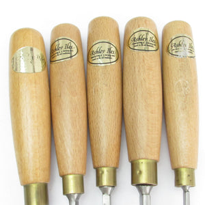 SOLD - 5x Ashley Iles Wood Carving Tools Set (Beech)