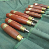 SOLD - 8x Ashley Iles Wood Carving Set (Bubinga)