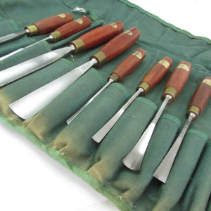 SOLD - 8x Ashley Iles Wood Carving Set (Bubinga)