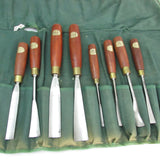 SOLD - 8x Ashley Iles Wood Carving Set (Bubinga)
