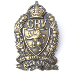 Large GRV South Africa 1900-1902 Cap Badge