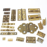 Collection Of 20x Old Brass Hinges