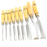 SOLD - 9x Old Marples Bevel Edge Chisels Set (Boxwood)