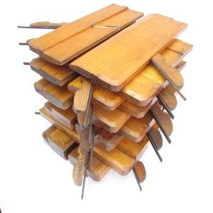 SOLD - Wm Marples Wooden Hollow and Rounds Planes - Half Set (Beech)