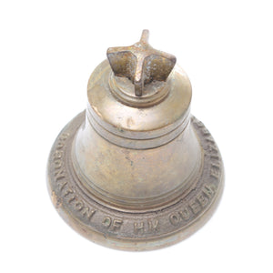 Old Brass Queen Elizabeth II Bell
