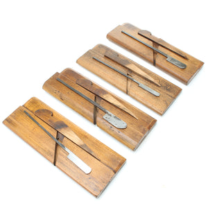 4x Routledge Wooden Round Planes (Beech)