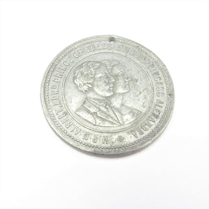Old Prince Of Wales & Princess Alexandra Coin Medallion c.1863