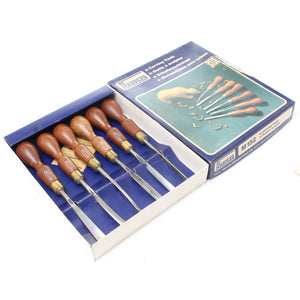 SOLD - Old Marples Wood Carving Tools Set No. M152 (Mahogany)