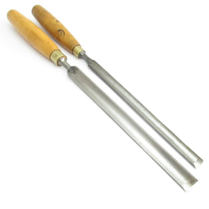 2x Sorby Paring Gouges - 10mm (3/8"), 13mm (1/2") (Boxwood)