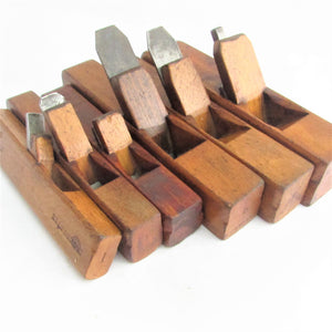 6x Wooden Pattern Makers Planes - Rounds (Beech)