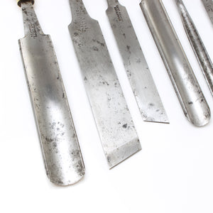 SOLD - 8x Old Melhuish/Ward Woodturning Tools (Beech)