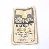SOLD - Old Stanley Dovetail T&G Plane No. 444