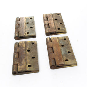 4x Thick Brass Hinges - 4"