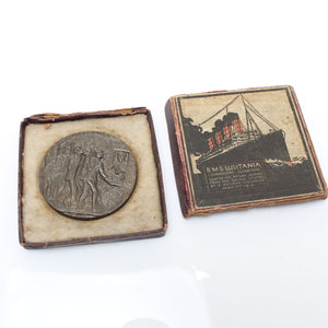 RMS Lusitania Medallion - Boxed - OldTools.co.uk