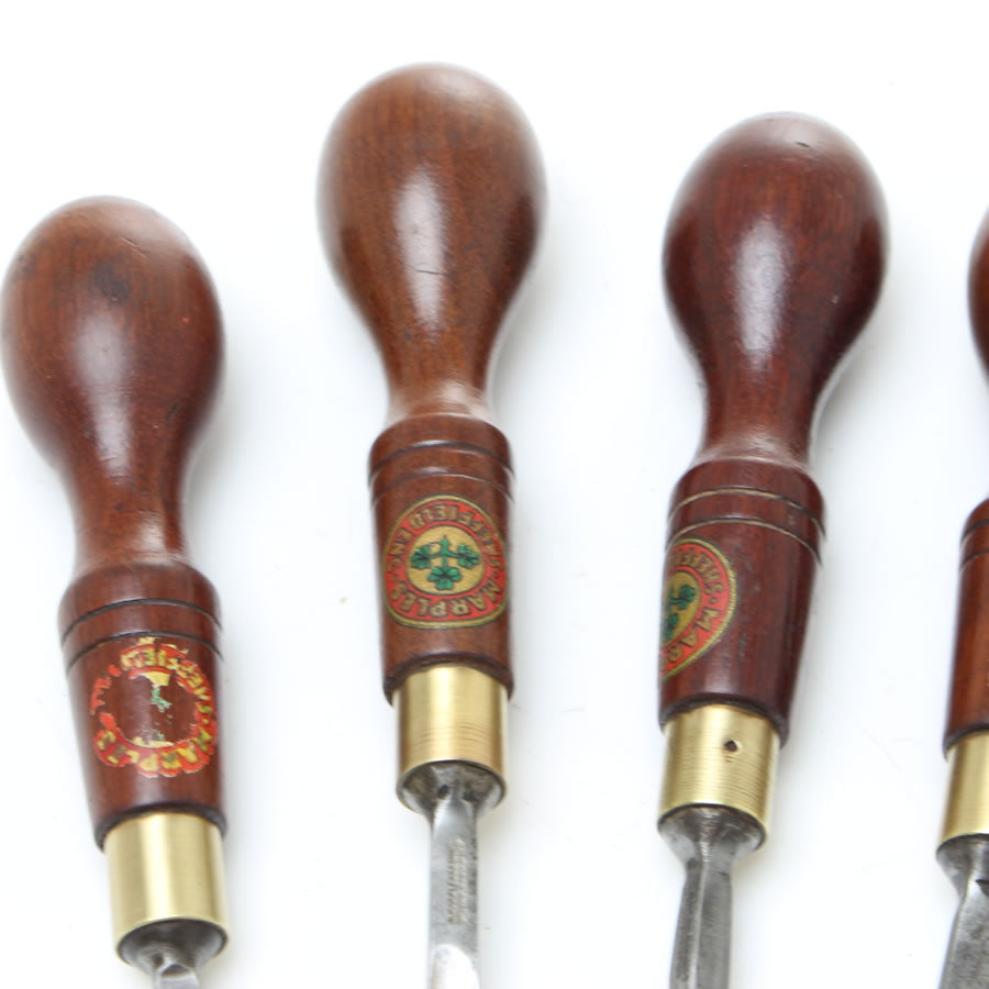 SOLD - 6 Wm. Marples Carving Tools – Rosewood - UK ONLY – OldTools.co.uk