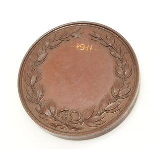 Coronation Exhibition Commerce Medallion 1911 - OldTools.co.uk